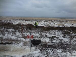 Phillimon Gonamombe demining in the Falkland Islands